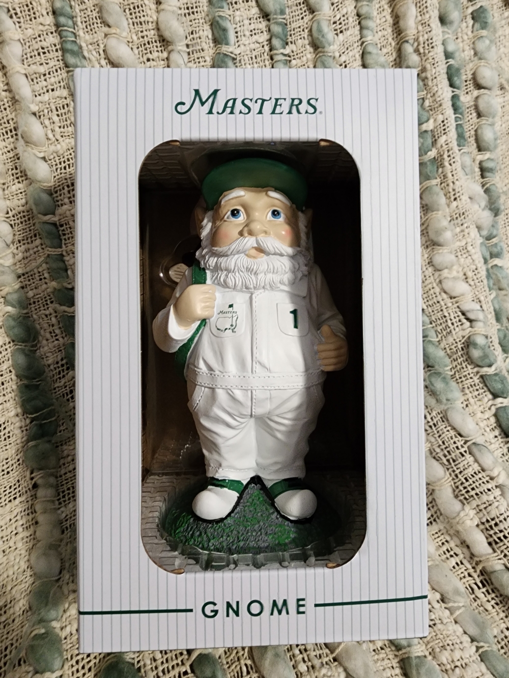 2026 Masters White and Green Golf Gnome Sculpture